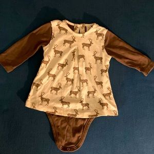 Kate Quinn Reindeer Skirted Bodysuit